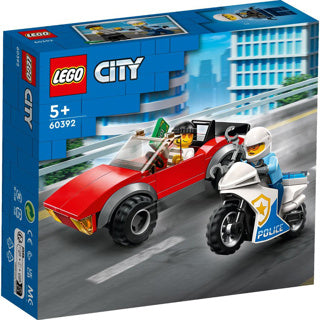 LEGO 60392 City Achtervolging auto op politiemotor