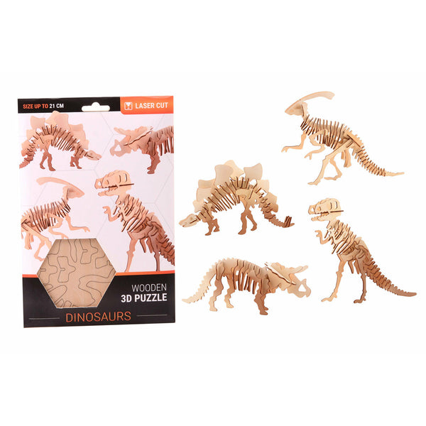 Houten 3D dinosaurus puzzel 4