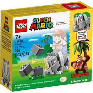 LEGO 71420 Mario Uitbreidingsset: Rambi de neushoorn