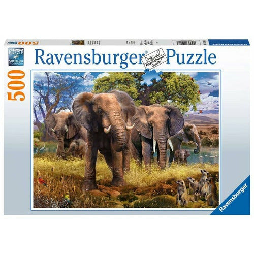 Puzzel (500) Olifantenfamilie