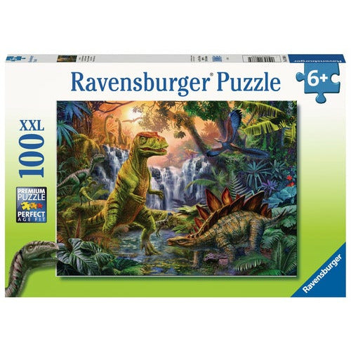Puzzel (100XXL) Oase van dinosauriers
