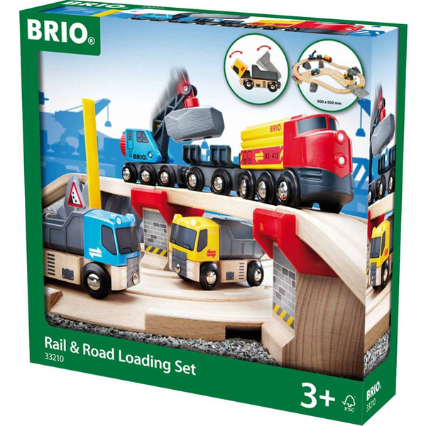 BRIO Spoor en weg transportset